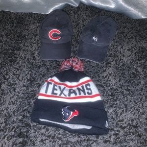 2 Baseball Hats & 1 Beanie